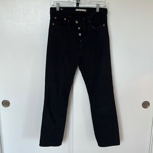 Levi’s black wedgie straight jeans